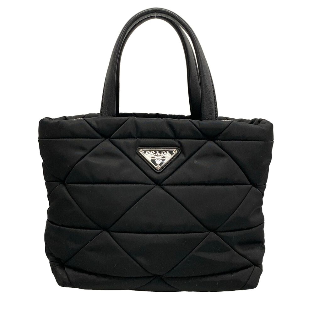 Prada Padded Tote Bag Handbag 1BG373 Nylon Leather